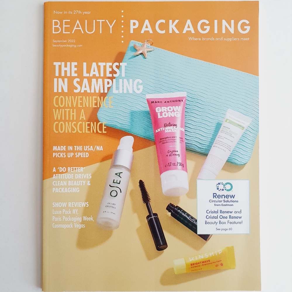 Beauty Packaging Magazine September, 2022 The Latest In Sampling, Paris Packagin